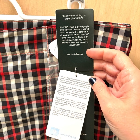 Golfino Women’s Plaid Insulated Thermo Comfort Warm Lined Golf Pants Size 12 - Picture 7 of 16